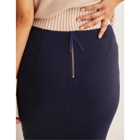 Boden Navy Hampshire Jersey Stretch Pencil Skirt Size: 6 - Picture 1 of 6
